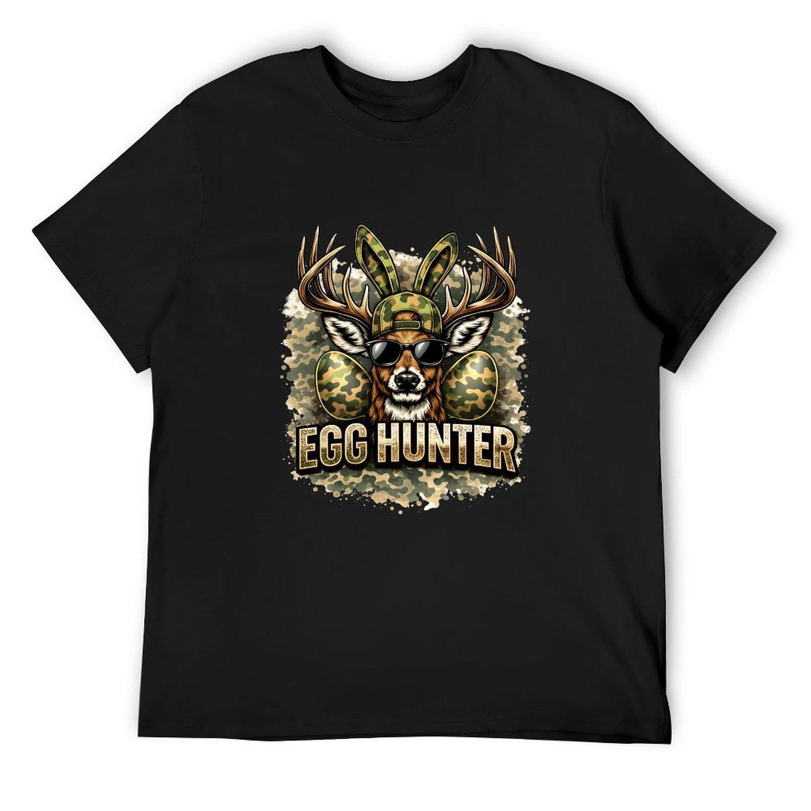 Wildman Hunting & Outdoor Photos - Camiseta Preta Camuflada para Caça de