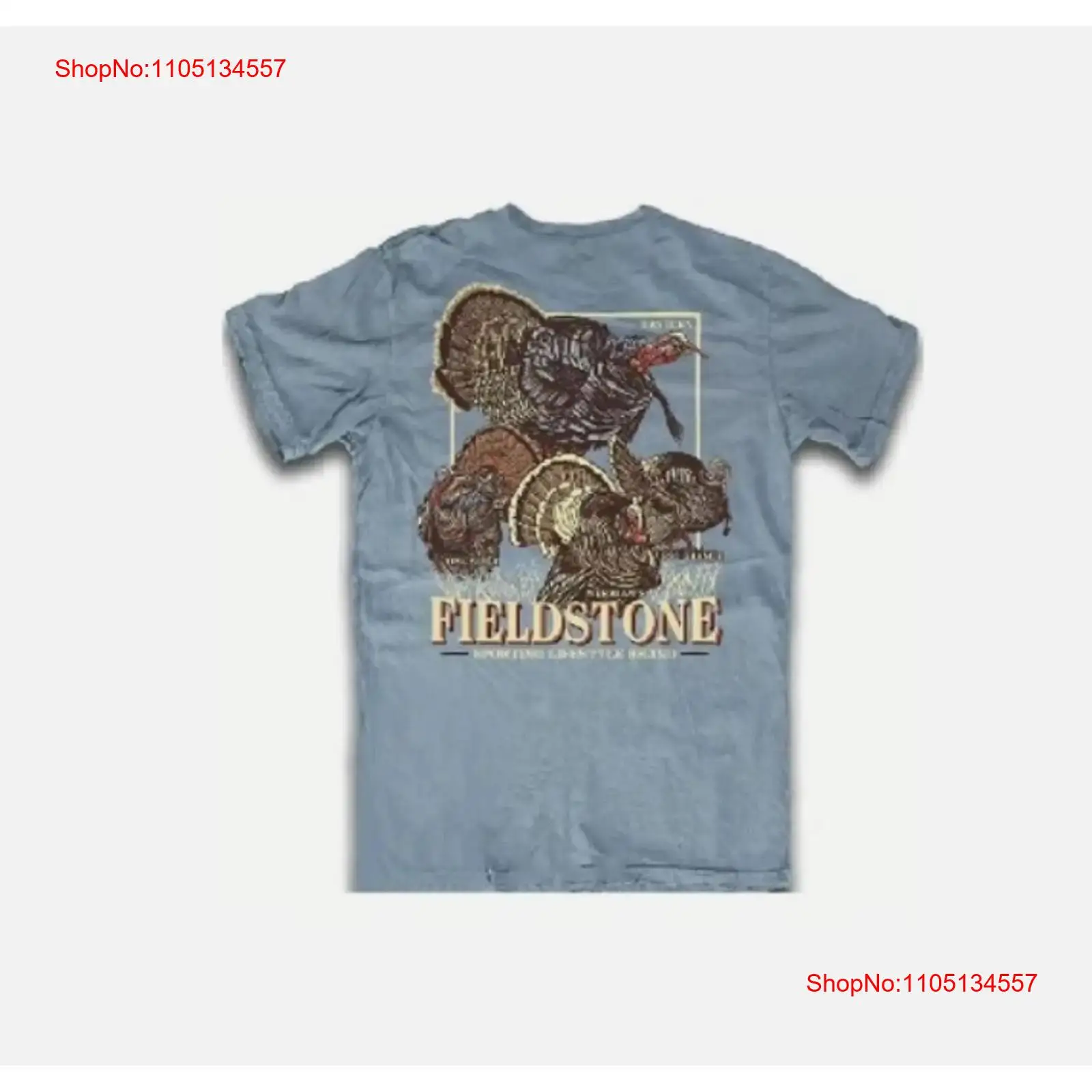 Wildman Hunting & Outdoor Photos - Fieldstone turquia caça t camisa grand