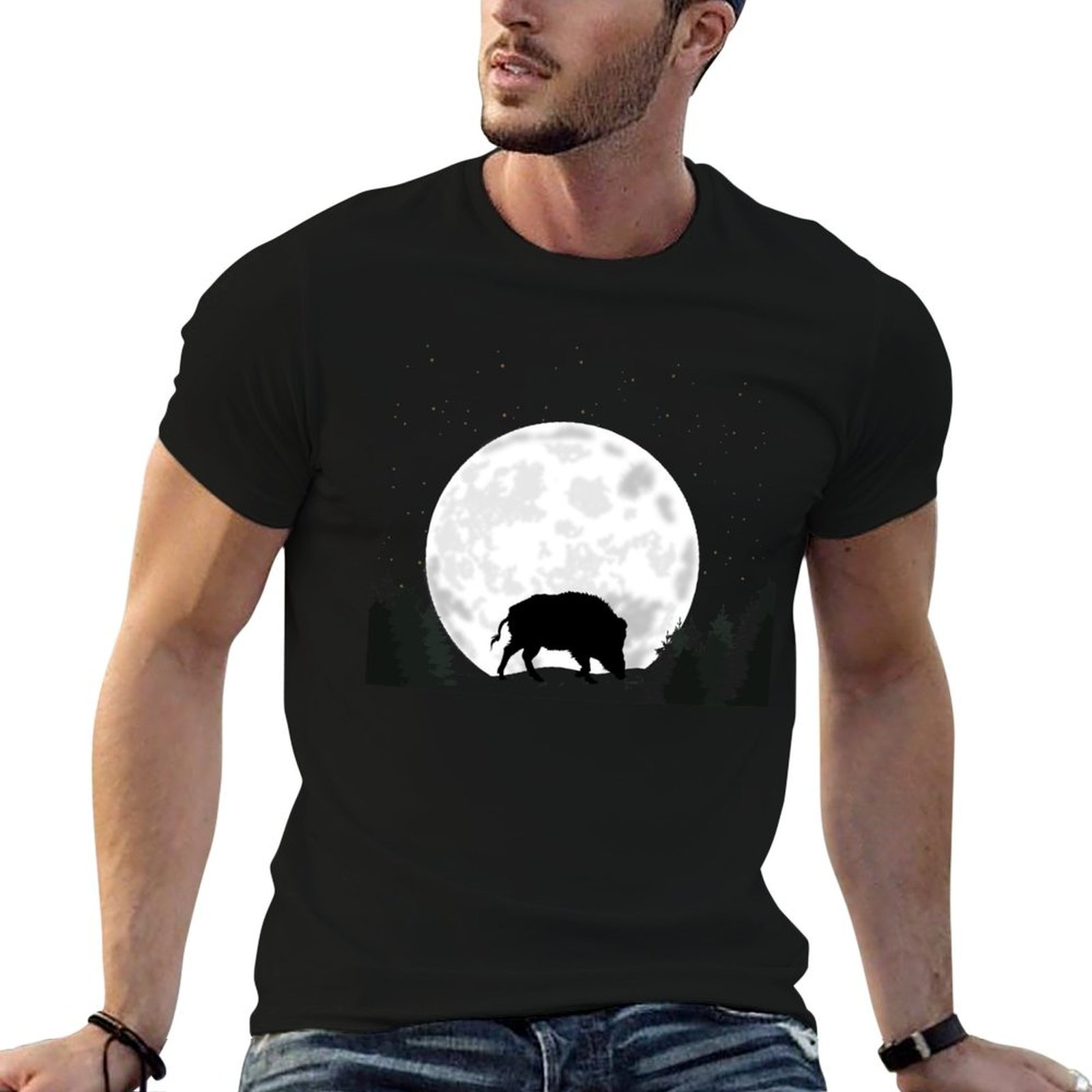 Wildman Hunting & Outdoor Photos - Camiseta Esportiva Masculina com Estampa de