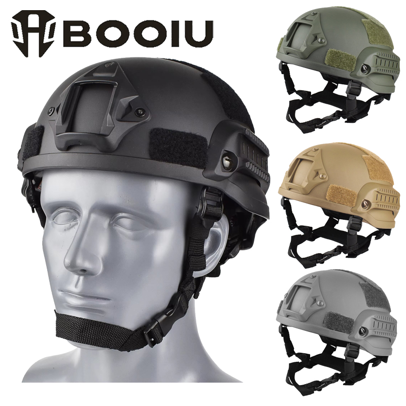 Outdoor Hunting Equipment - Capacete Tático BOOIU MICH 2002, Leve,